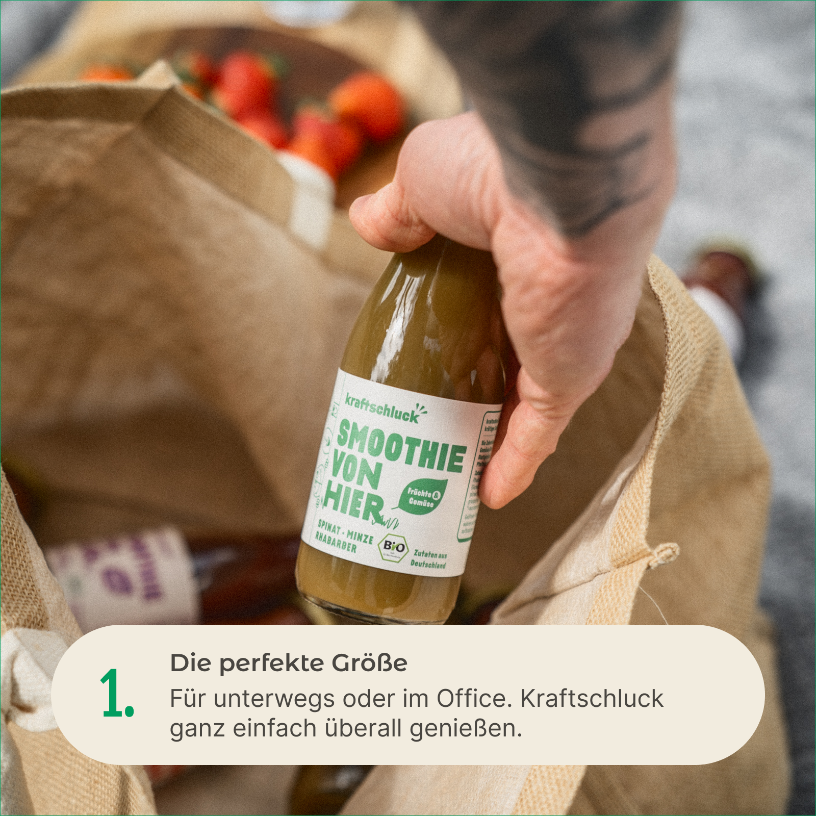 Stachelbeere, Spinat, Minze