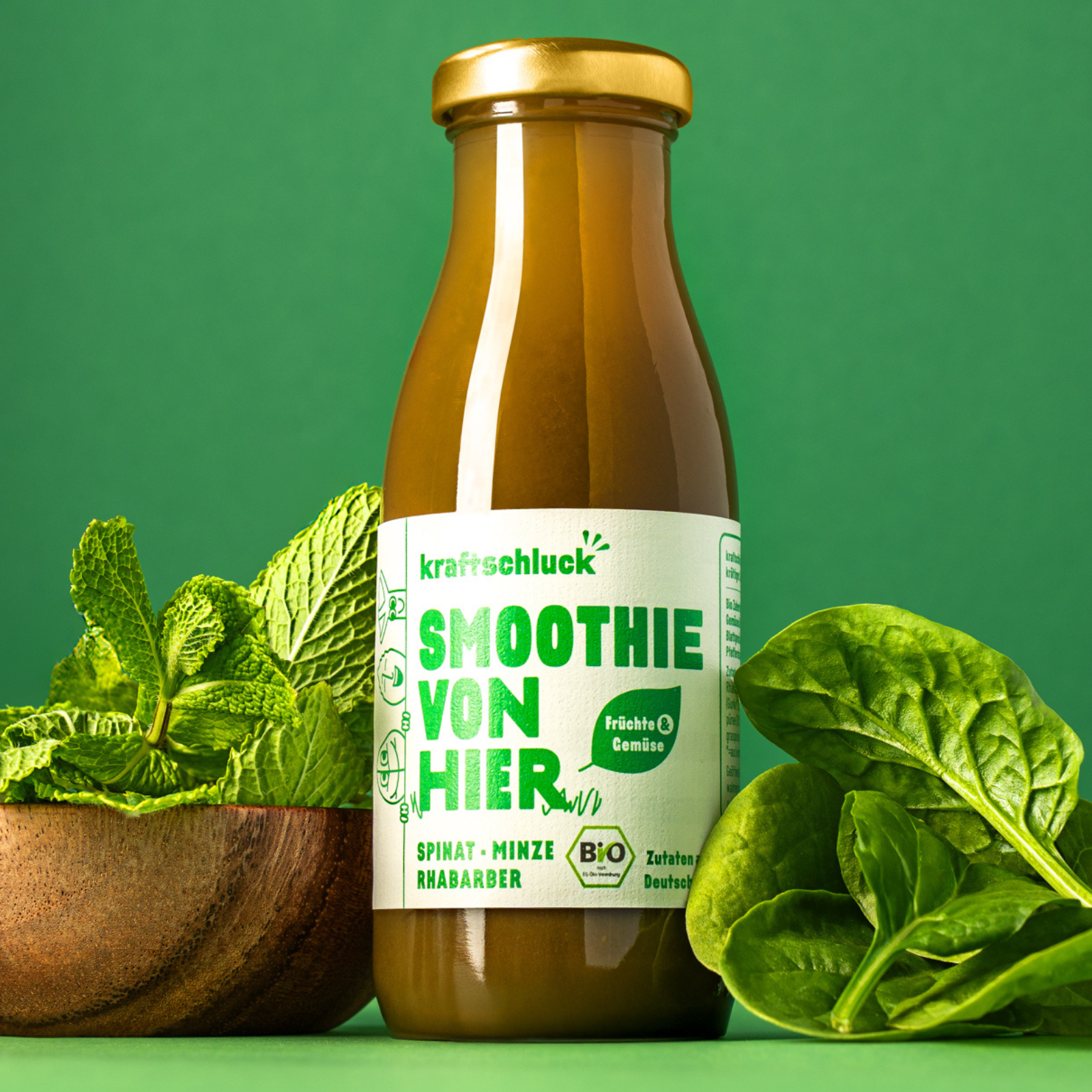 Stachelbeere, Spinat, Minze