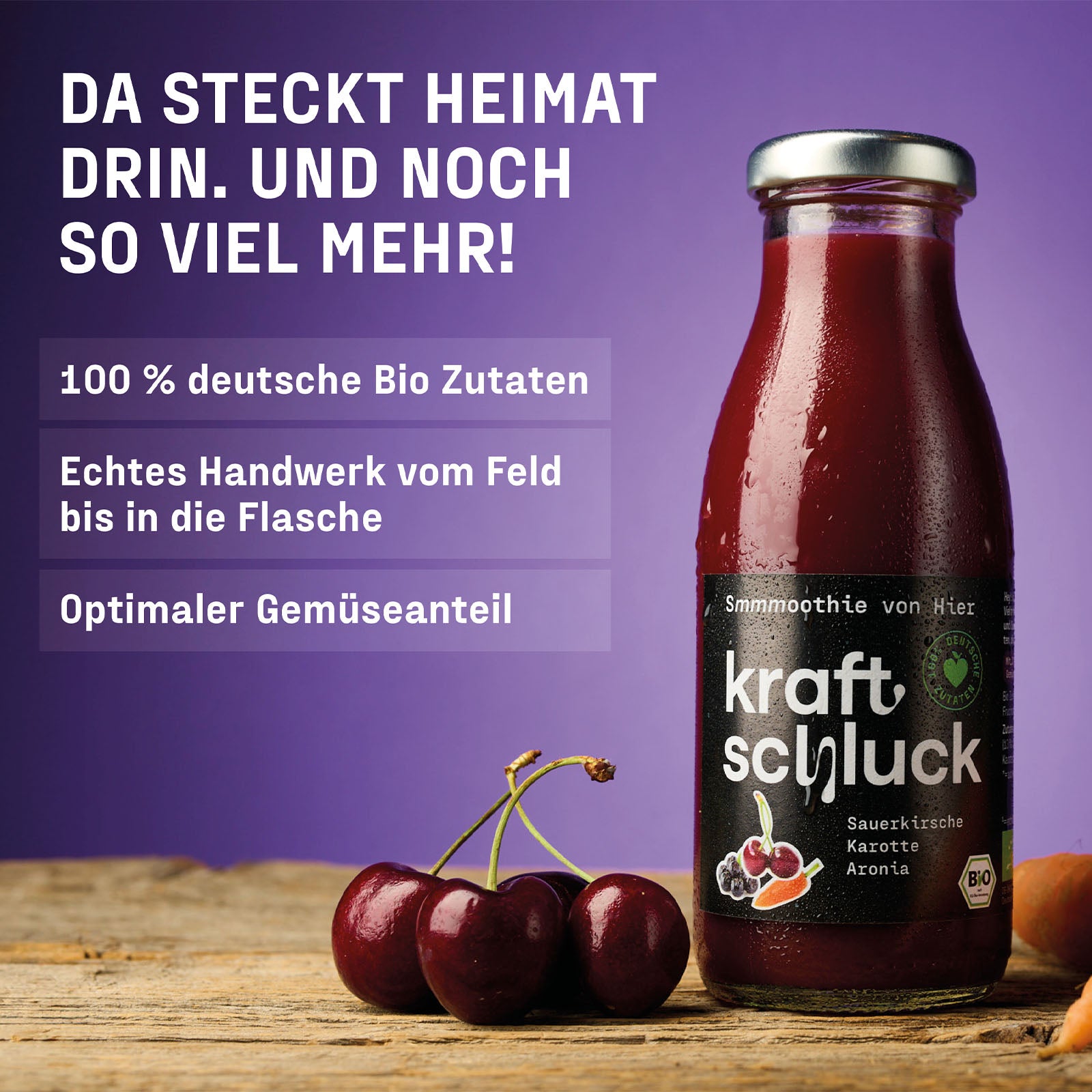 Sauerkirsche, Karotte, Aronia