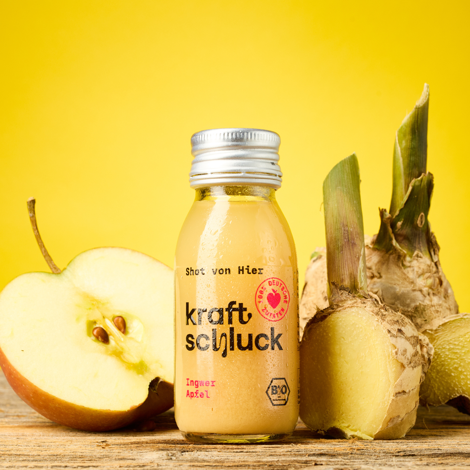 Gelber Shot - Ingwer, Apfel, 60 ml